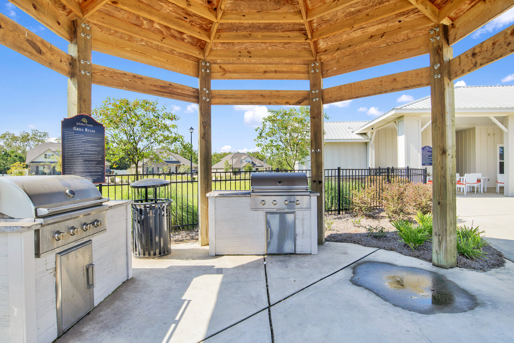 Outdoor grilling pavilion at Jubilee Farms