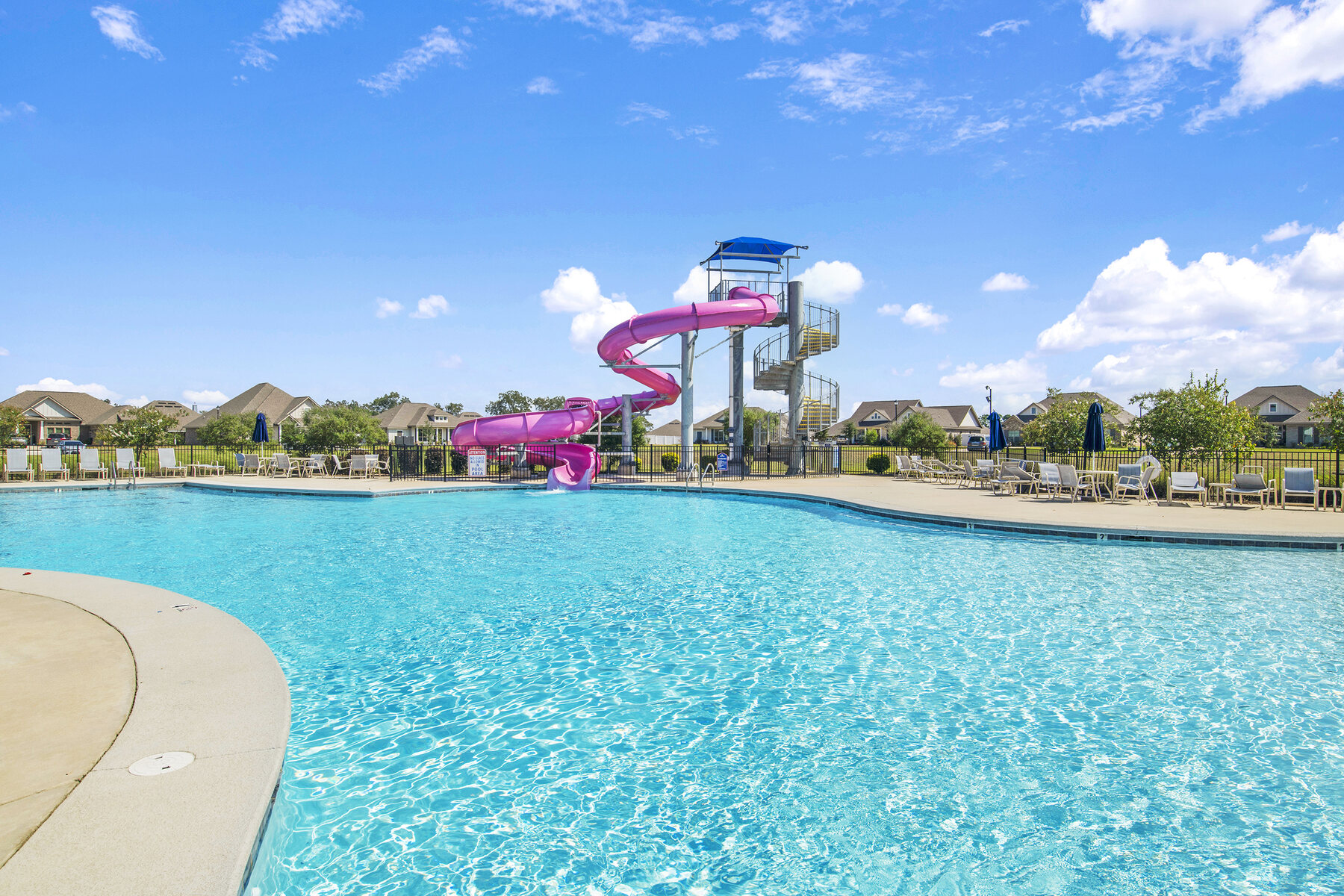 Resort-style community pool at Jubilee Farms